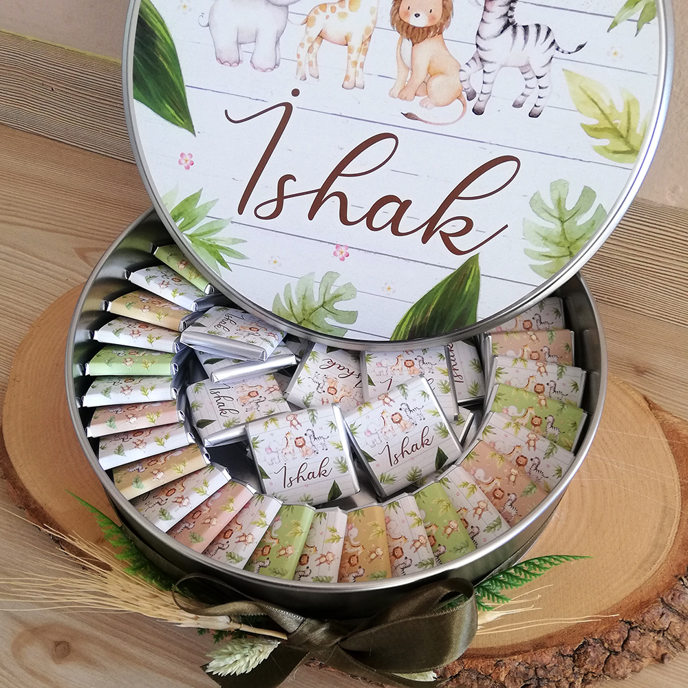 YENİ DOĞAN BEBEK ÇİKOLATA HEDİYE KIRK UÇURMA MEVLİT SÜNNET DOĞUM GÜNÜ MADLEN ÇİKOLATA ETİKETLİ KİŞİYE ÖZEL RESİMLİ ÇİKOLATA